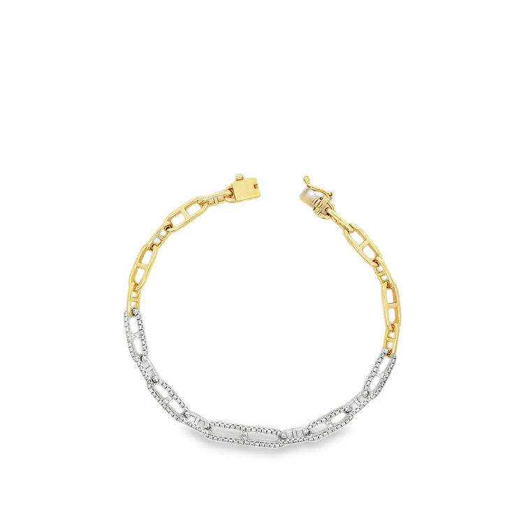 Diamond Anchor Link Bracelet