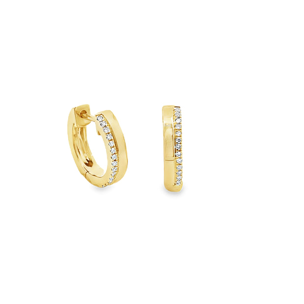 Mini Gold & Diamond Hugger Earring