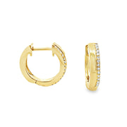 Mini Gold & Diamond Hugger Earring