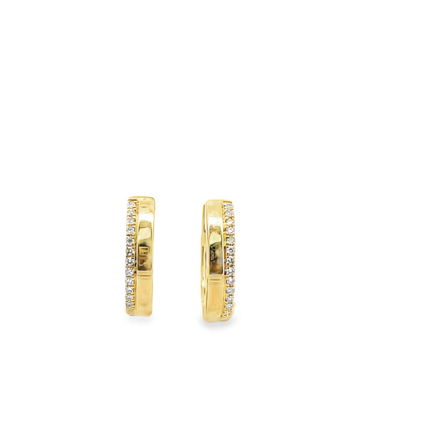 Mini Gold & Diamond Hugger Earring