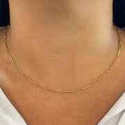 Ultra Thin Paper Clip Necklace